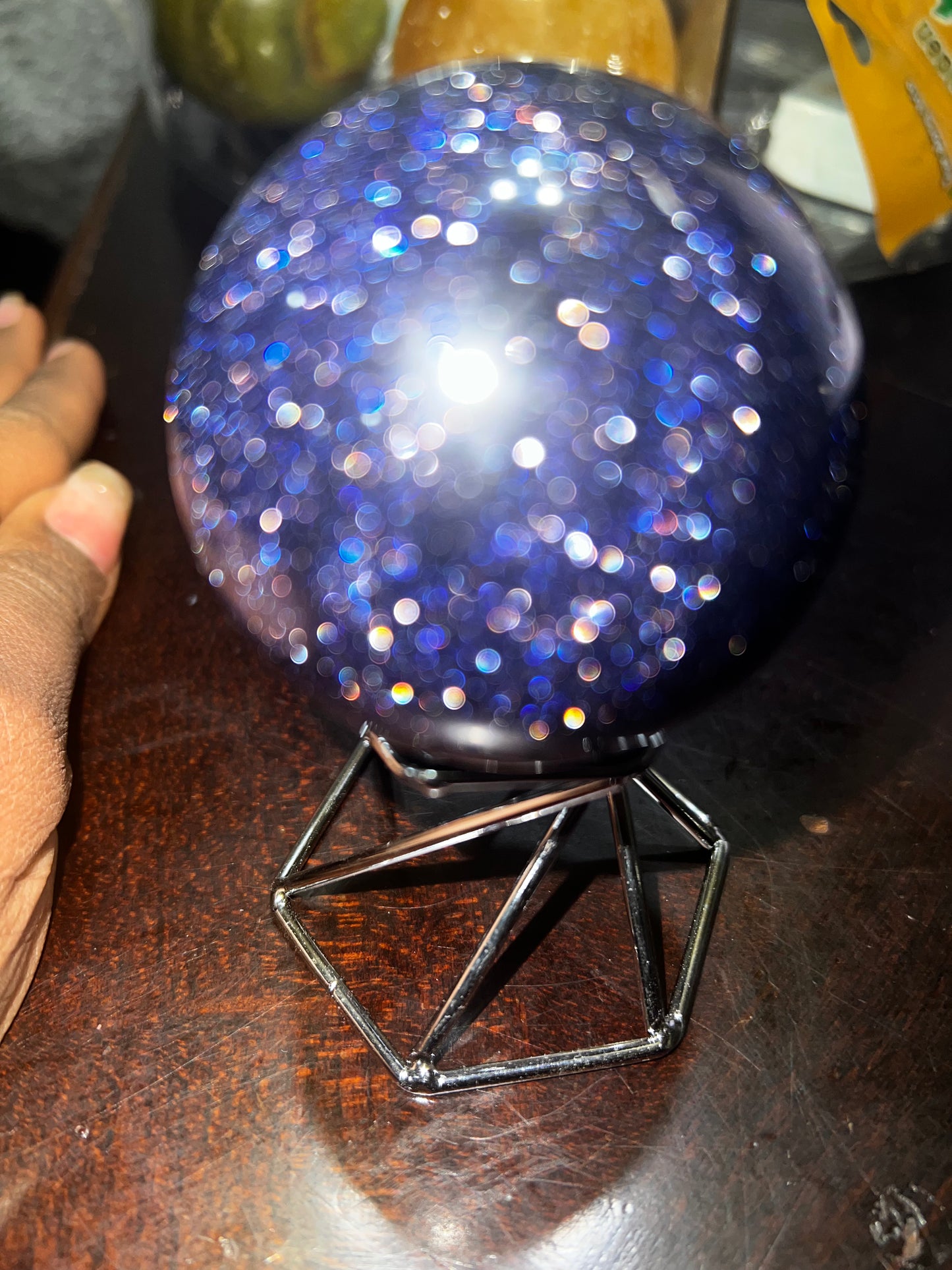 Blue Sunstone Sphere