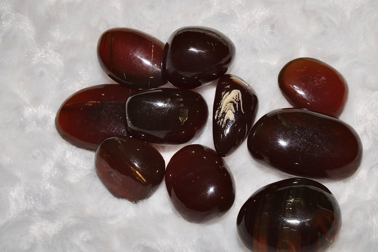 Red Amber Tumbled Stone